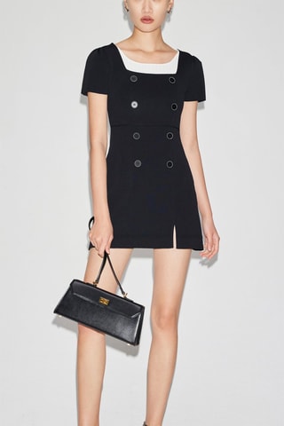 Vestido direito - Preto