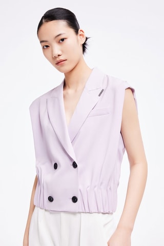 Veste de costume sans manches - Lavande