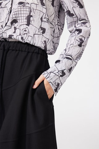 Blouse - Zwart en Lichtgrijs