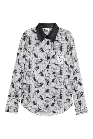 Blouse - Zwart en Lichtgrijs