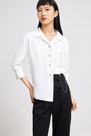 Chemisier relaxed - Blanc
