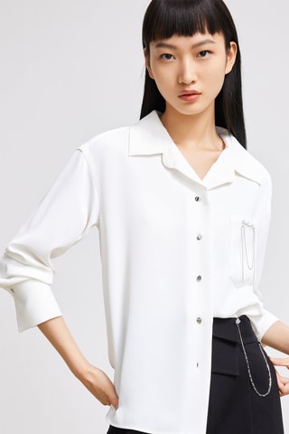 Chemisier relaxed - Blanc