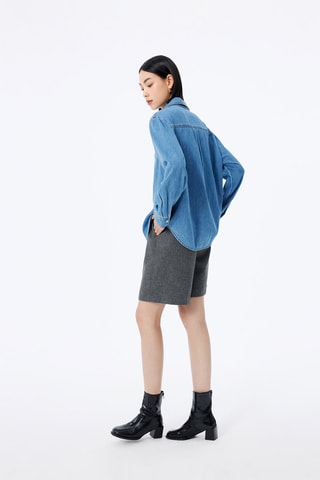 Chemise en jean Bleu