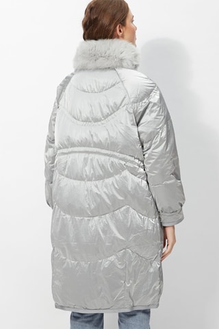 Doudoune longue Gris