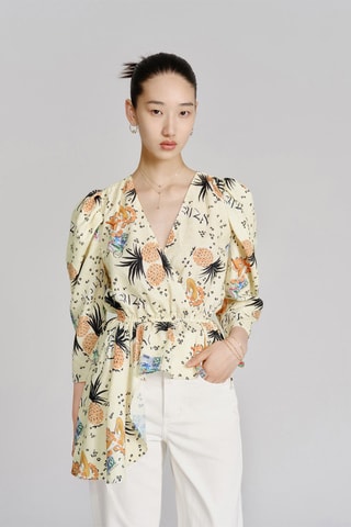 Blouse asymétrique Crème