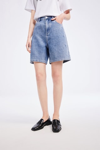 Short en jean - Bleu