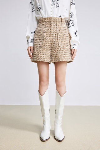 Short taille haute - Camel