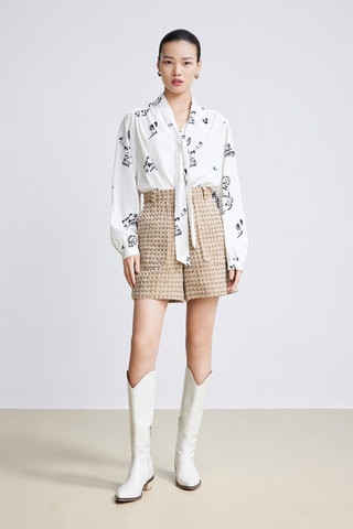 Short taille haute - Camel