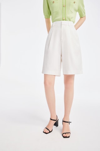 Short taille haute - Blanc