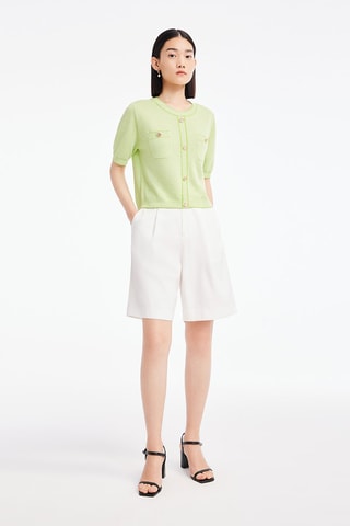 Short taille haute - Blanc