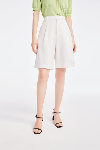 Short taille haute - Blanc