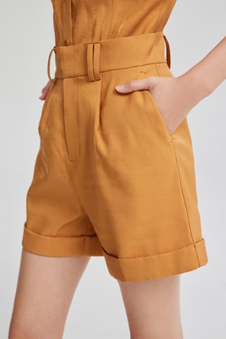 Short taille haute - Moutarde