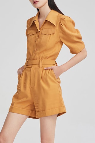 Short taille haute - Moutarde