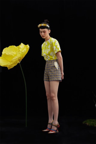 Short - Ecru et moutarde