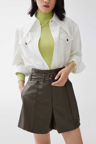 Short taille haute Vert