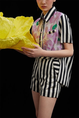 Short en soie - Noir