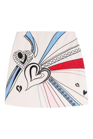 Minijupe taille haute - Blanc