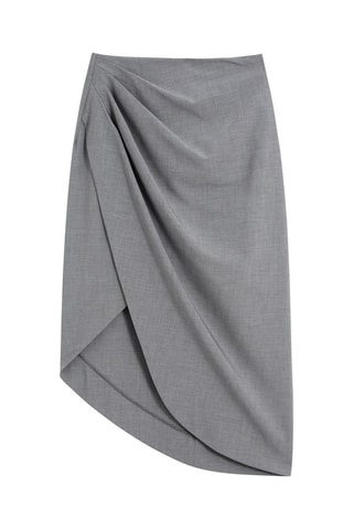 Jupe asymétrique - Gris chiné
