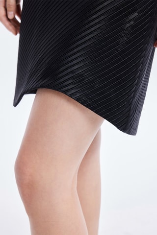 Jupe patineuse taille haute - Noir