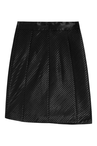 Jupe patineuse taille haute - Noir