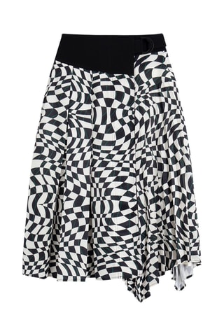 Jupe midi taille haute - Noir et blanc