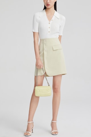 Jupe droite - Beige