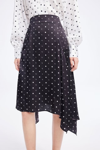 Jupe asymétrique taille haute - Bleu marine
