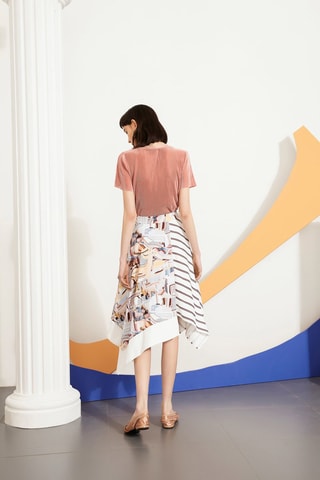 Jupe midi Blanc