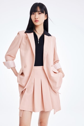 Minijupe taille haute - Rose