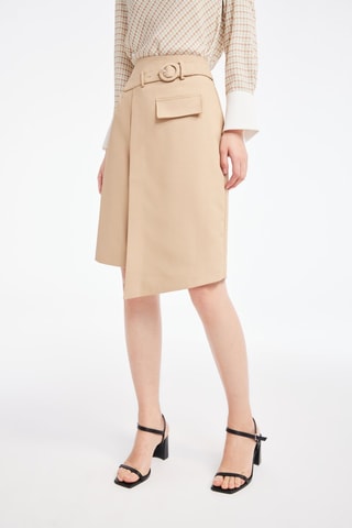 Jupe asymétrique - Beige