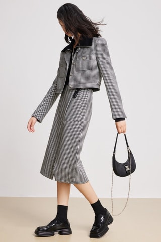 Blazer court - Noir et blanc