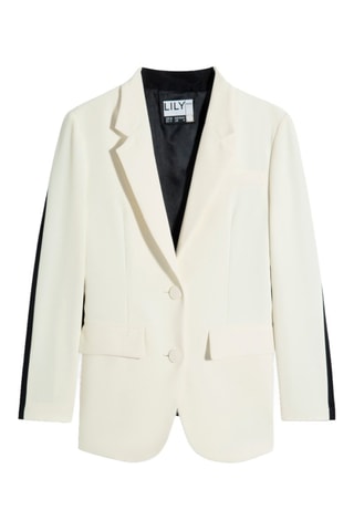 Blazer - Wit en marineblauw