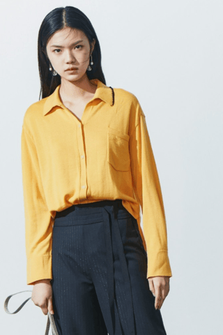 Chemisier en laine - Orange