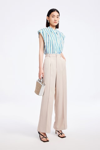 Pantalon wide legs - Beige