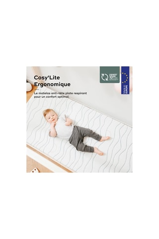 Matelas ergonomique Cosy'Lite Haute densité - 70 x 140 cm 