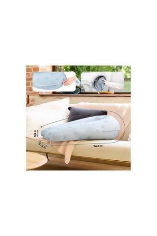 Coussin de grossesse B.Love - 47 x 17 x 74 cm - Bleu