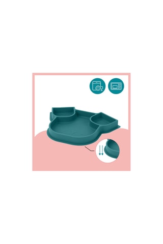 Prato em silicone sem BPA ISY Cão - 3 compartimentos - A partir dos 6 meses