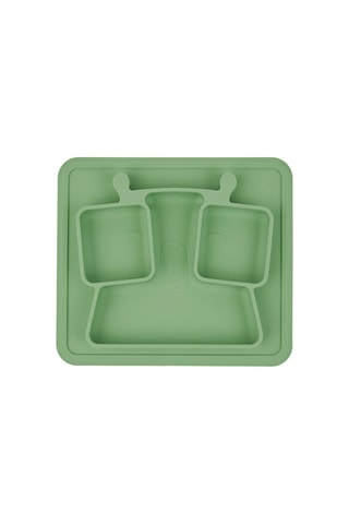 Prato antiderrapante em silicone sem BPA - 3 compartimentos - A partir dos 6 meses