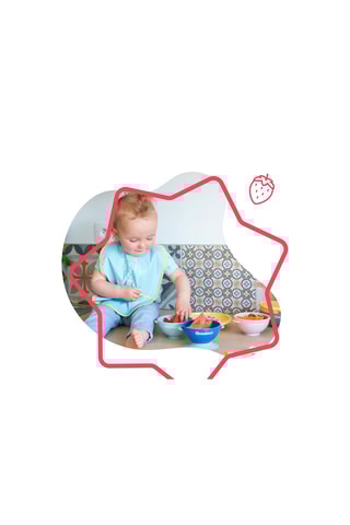 5 tigelas e 3 colheres flexíveis Fun Color - A partir dos 4 meses