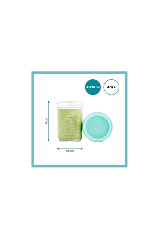 4 pots de conservation en verre Babybols - 4 x 220 ml