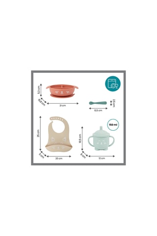 Kit refeição completa sem BPA Renard Isy - 4 produtos - Dos 15 aos 24 meses