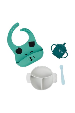 Kit refeição completa sem BPA Cão Isy - 4 produtos - Dos 15 aos 24 meses
