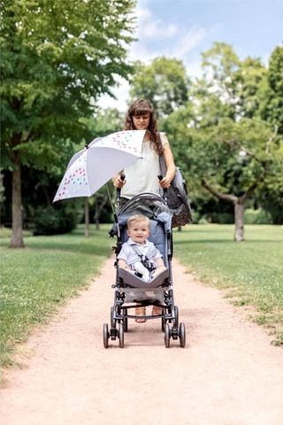 Ombrelle anti-UV pour poussette - Gris