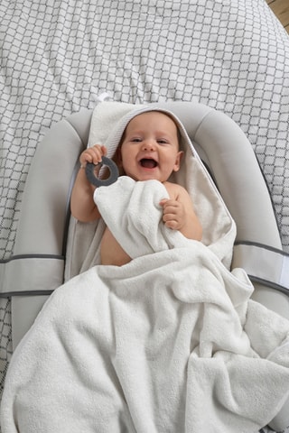Drap de douche en coton biologique - Blanc - 90 x 100 cm
