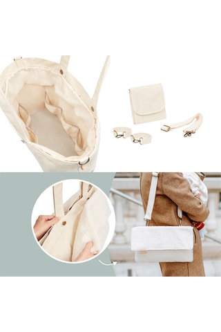 Tote bag et pochette - Ecru