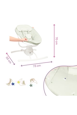 Baloiço lateral motorizado Lichen - Desde o nascimento - Até aos 9 Kg