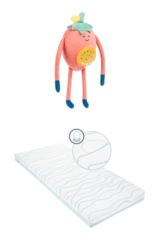 Matelas ergonomique Cosy'Lite Haute densité - 70 x 140 cm et Veilleuse fraise Barnabé - Dès la naissance