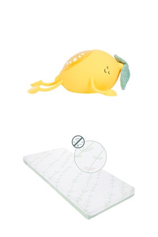 	Matelas antibactérien Cosy'Lite - 60 x 120 cm et Veilleuse citron Basile - Dès 12 mois