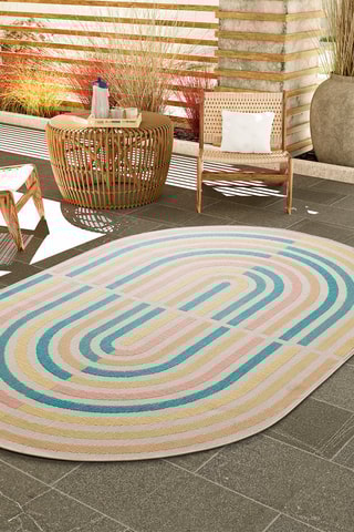 Tapis Manila - Beige et bleu