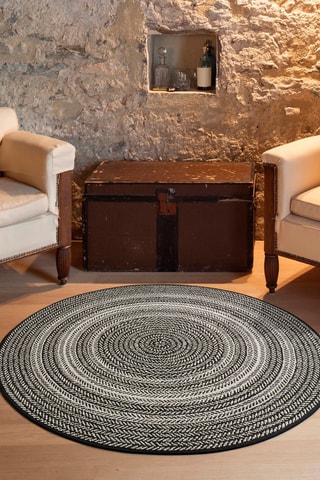 Tapis Silvana Noir et ivoire